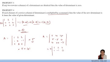 PROPERTIES OF DETERMINANTS | DETERMINANTS