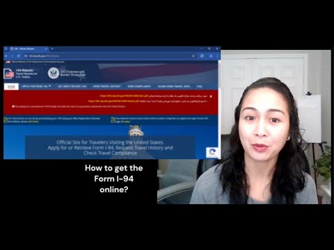 How to Get I-94 Form / I-94 Form Filling Instructions / USA - YouTube