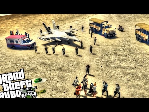 Military Jet Urgent Landing GTA 5 PC MOD 
