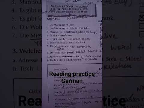 Reading practice| German|A1|