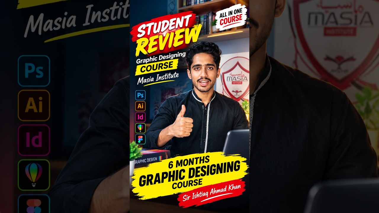 Graphic Designing Course Student Review at Masia | All in One Course | Sir Ishtiaq Ahmad Khan