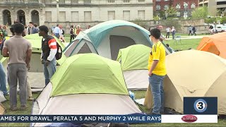 Tents removed, replaced at Library Mall during UW campus protests