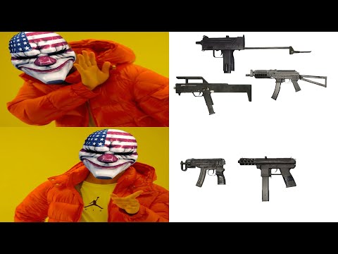 Payday 2 SMGs - Unmodded and modded versions