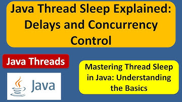 Java Thread Sleep Explained: Delays and Concurrency Control | Thread sleep in Java | Java Threads
