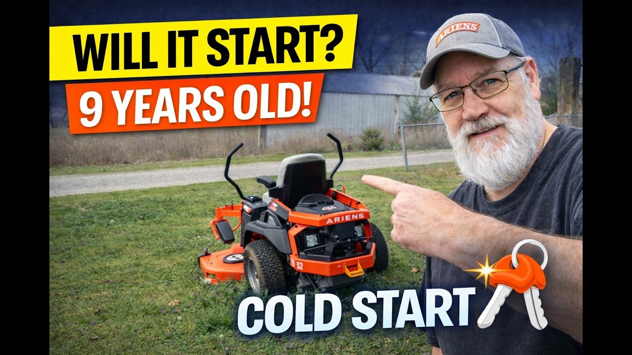Will It Start? 9-Year-Old Ariens Ikon 52 Cold Start (Kawasaki