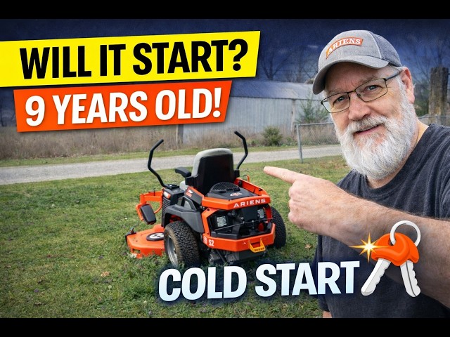 Will It Start? 9-Year-Old Ariens Ikon 52 Cold Start (Kawasaki