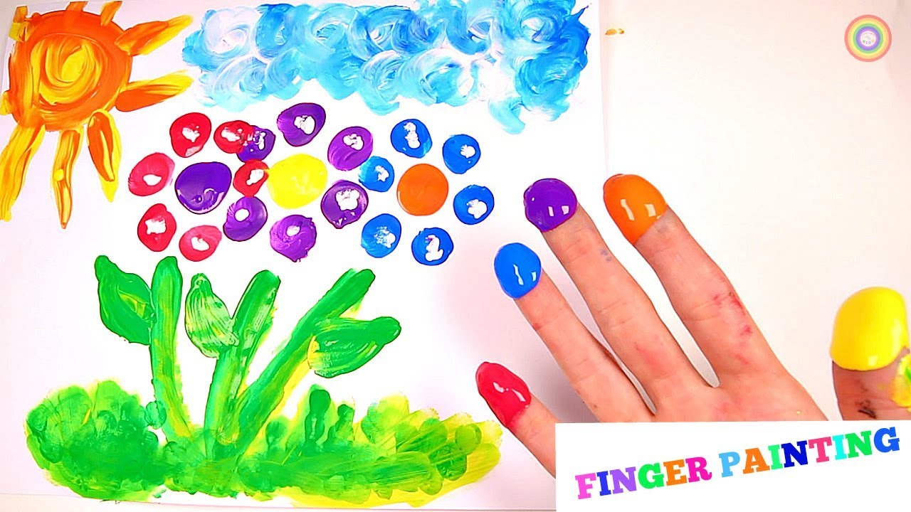 Finger Painting Fun for Babies Toddlers Children