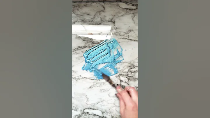 Beautiful aquamarine blue✨#watercolor #handmade #paint #art #subscribe #asmr #trending #like