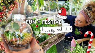 Terrarium Baubles + A Planty Wonderland ❄️🎄 Decorate For Christmas With Me (DIY houseplant edition)