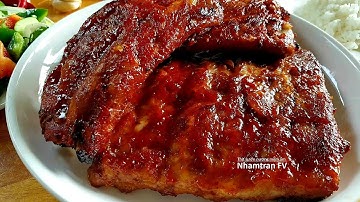 THỊT SƯỜN NƯỚNG MỀM ẨM cách làm mọng nước thấm vị đậm đà thơm ngon vô cùng dễ |Nhamtran FV