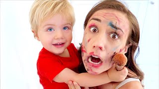 MY TODDLER DOES MY MAKEUP!