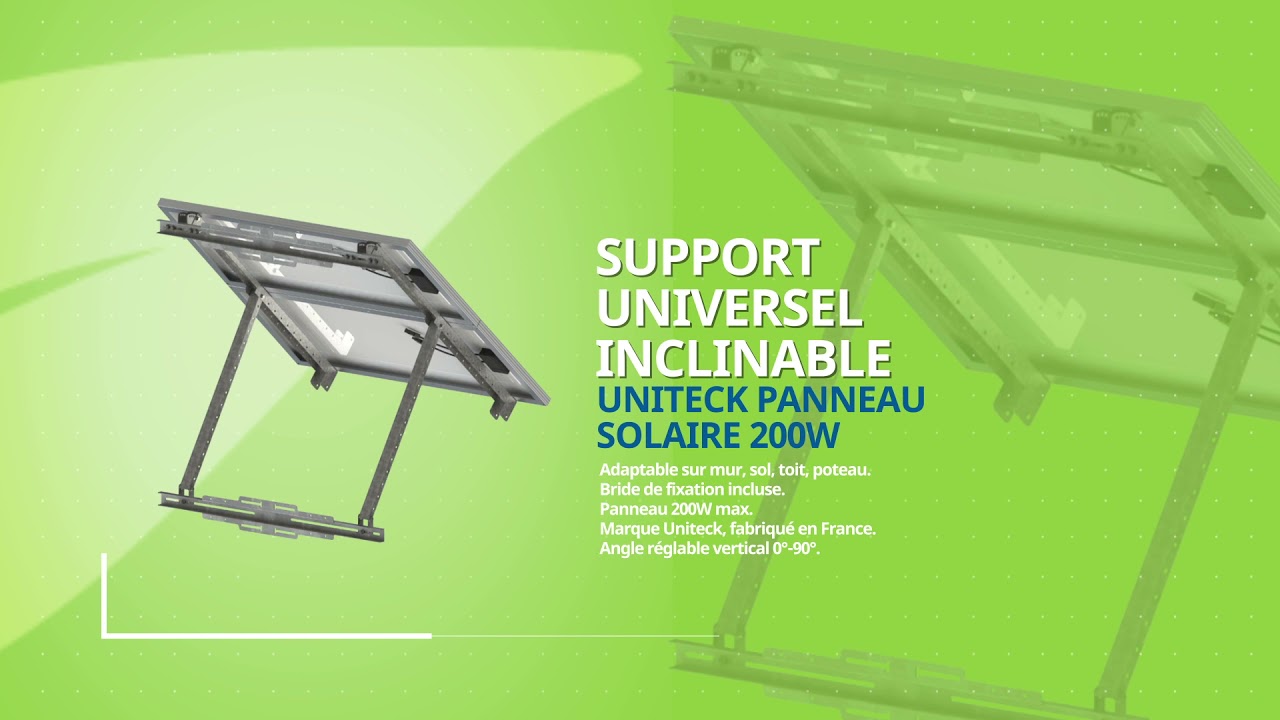 Support de panneau solaire inclinable réglable pour panneau solaire 100 W  Support de panneau solaire en aluminium pour bateau, camping-car, toit