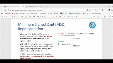 Binary to MSD Representation Explained | Faster Multipliers & Fewer Non-Zero Digits