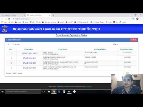 How to check Case status on Rajasthan High Court  E-Server