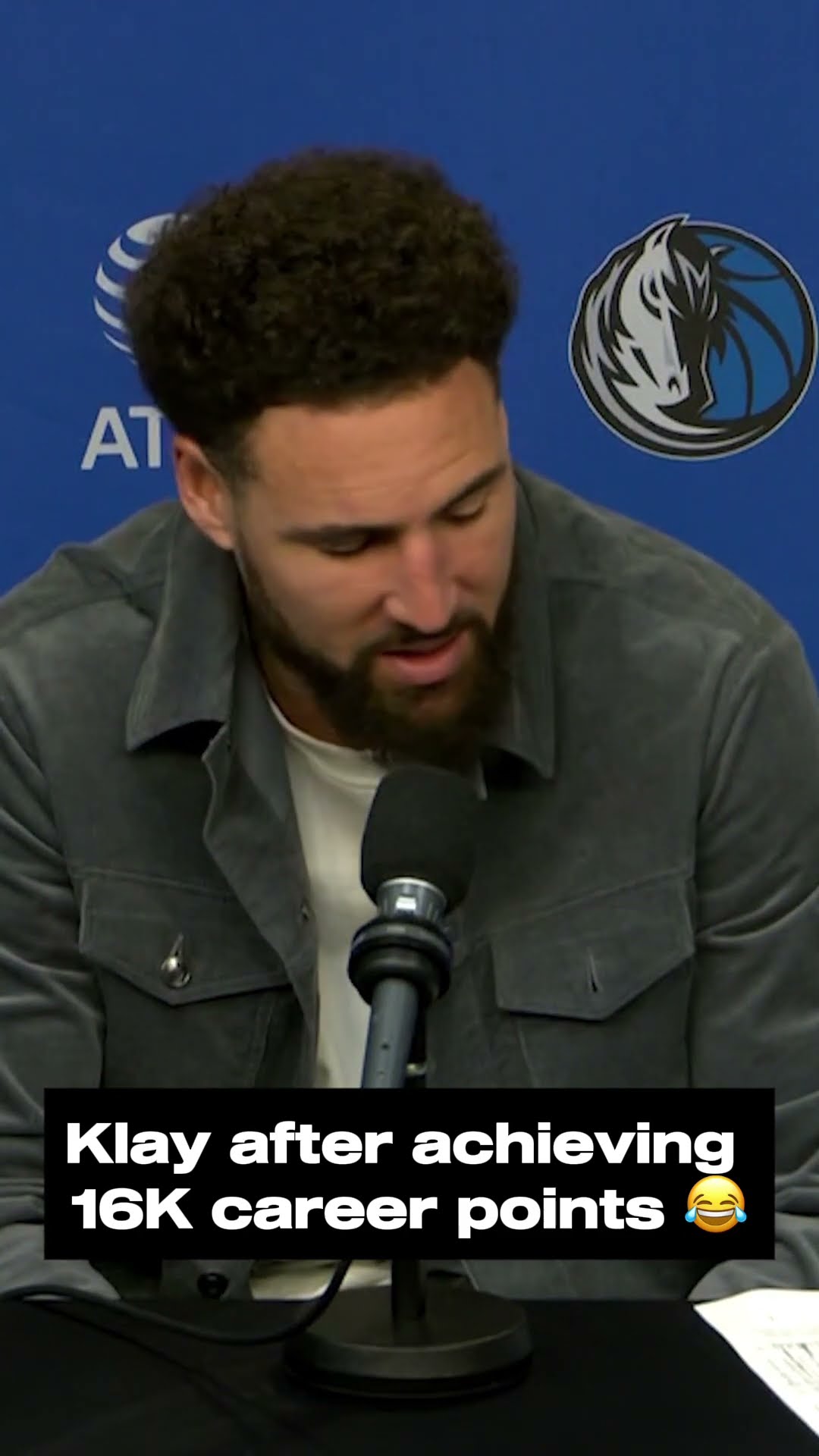 Klay Thompson's reaction to hitting 16K career points ?