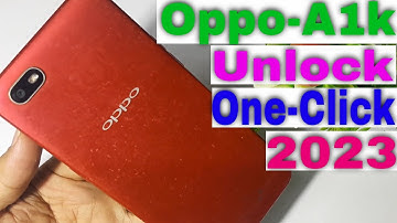 Oppo A1k (cph1923) unlock | OPPO A1k pin pattern password unlock cm2 one click 2023
