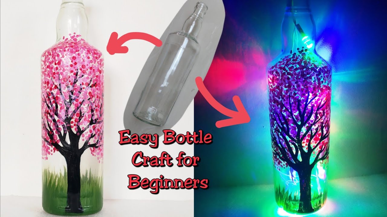 Best Out of Waste Glass Bottles/ Bottle Decoration Idea/ Bottle ...