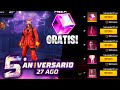 YA LLEGÓ! 5TO ANIVERSARIO CON PREMIOS GRATIS! CUBO MAGICO GRATIS! REGRESAN LOS CRIMINALES -FREE FIRE