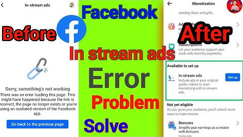 In-stream ads Sorry, something’s not working 🤑Facebook In-streamadsSetup  #technicalsuraj #facebook