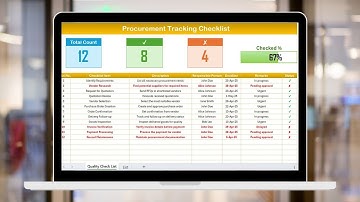 Procurement Tracking Checklist in Excel