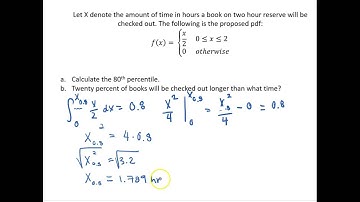 Find Percentiles for a General Continuous Random Variable - Book Reserve Problem
