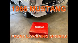 how to install front lowering springs on a 1966 mustang