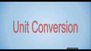 Unit Conversion