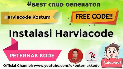 🔥SANGAT MUDAH!! Instalasi Harviacode CRUD Generator