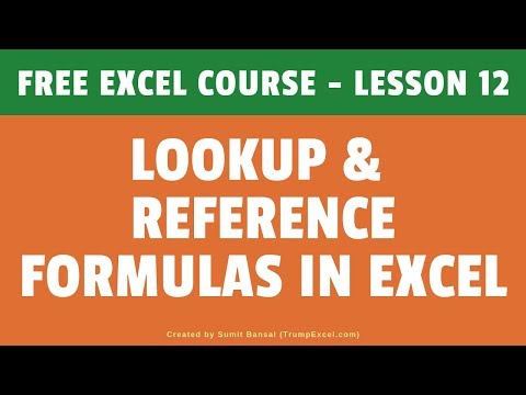 [FREE Excel Course] Lesson 12 - Lookup and Reference Formulas in Excel