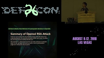 DEF CON 26 CRYPTO AND PRIVACY VILLAGE - Shi and Cai - Building a Cryptographic Backdoor in OpenSSL