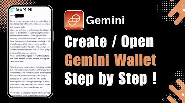 How To Open Gemini Wallet Account 2025? Gemini Wallet Sign Up