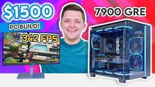 Best $1500 Gaming PC Build 2024! 👑 [ft. RX 7900 GRE & Ryzen 7600X w/ Benchmarks]