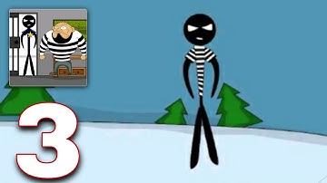 Stickman Jailbreak 3 - Funny Escape Simulation Gameplay (Ios,Android ) Walkthrough | Funny Stickman