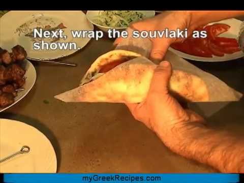 how to wrap a souvlaki