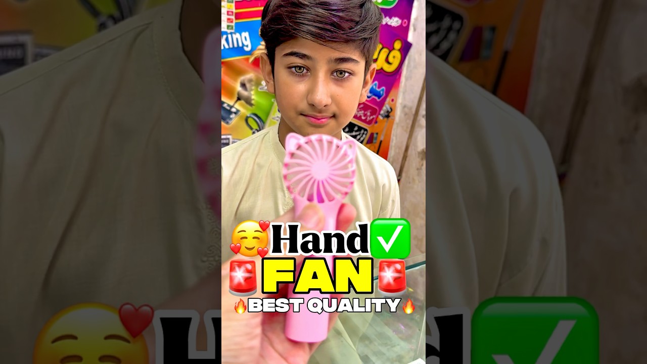 Hand Mini FAN Best Quality ￼Electric Portable | Latest Charging ￼Colour Pink Fan￼ New Fan Mini Fan