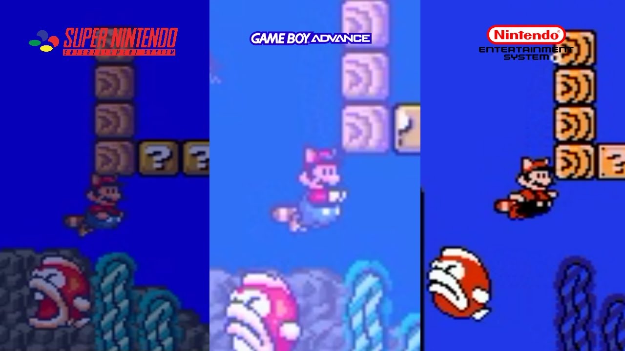 Super Mario Bros. 3 SNES против GBA против NES | World 3