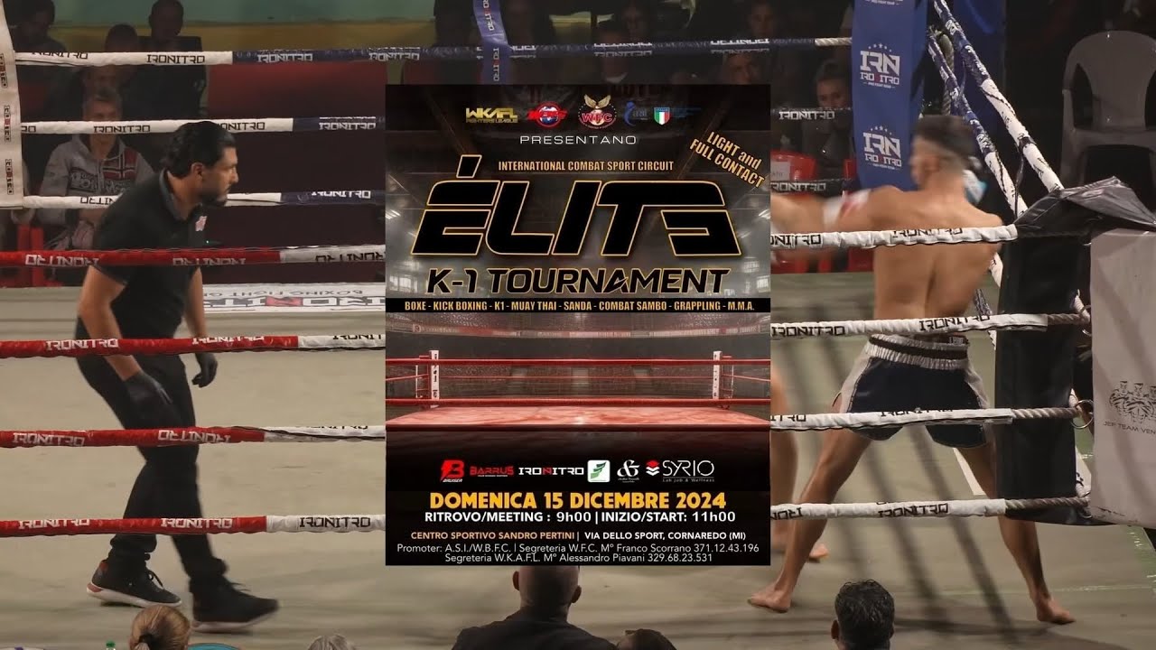 Ring 1 match 2 De Angelis Alessandro vs Matija Elton ELITE K1 WBFC 2024