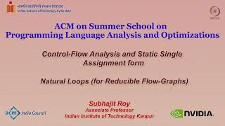 Control-Flow Analyses and Static Single Assignment form - Natural Loops (for Reducible Flow-Graphs)