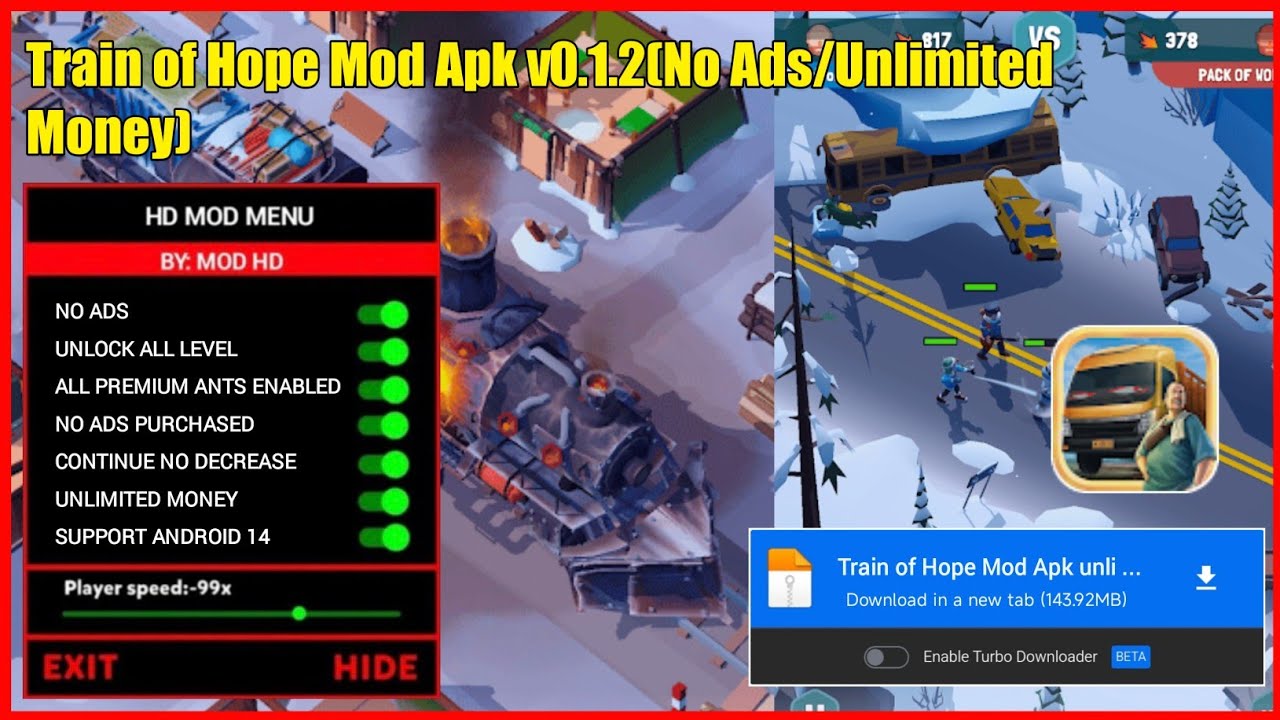 Train of Hope Mod Apk v0.1.2(No Ads/Unlimited Money)