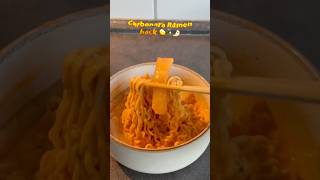 This Buldak Ramen Carbonara Hack Has Me Never Making Regular Noodles Again 🍜😤😭🔥#shorts #viral