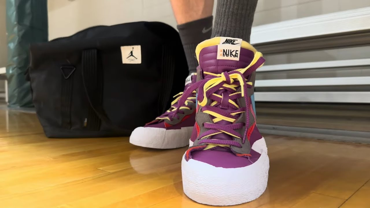 NIKE KAWS x SACAI x BLAZER LOW ‘PURPLE DUSK’ with MOVE ‘GAME DAY’ INSOLES!