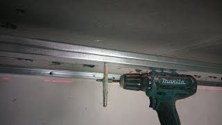 Монтаж профиля на стене потолке под лазер (лазерный нивелир laser level BOSCH PLL 360) Монтаж профиля на стене потолке под лазер (лазерный нивелир laser level BOSCH PLL 360)