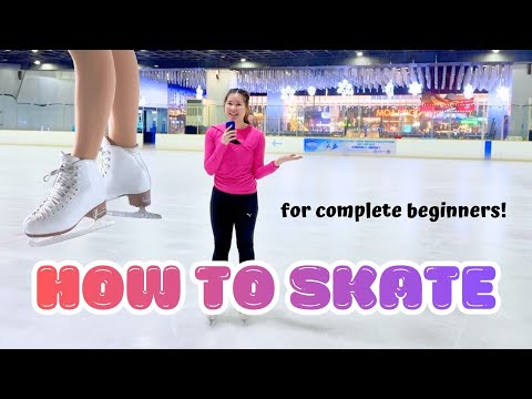 HOW TO ICE SKATE: For Complete Beginners!🤗💞⛸️ (tutorials & tips for your first skating experience)❄️