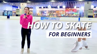 HOW TO ICE SKATE: For Complete Beginners!🤗💞⛸️ (tutorials & tips for your first skating experience)❄️