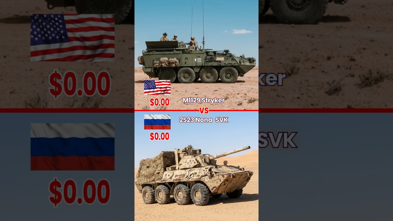 🇺🇸 M1129 Stryker vs 🇷🇺 2S23 Nona‑SVK 💰 (2026)