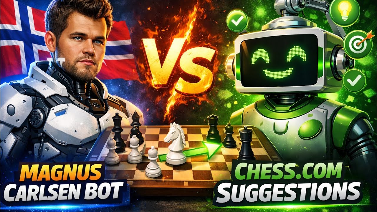 Magnus củ sen vs Chess.com Gợi ý