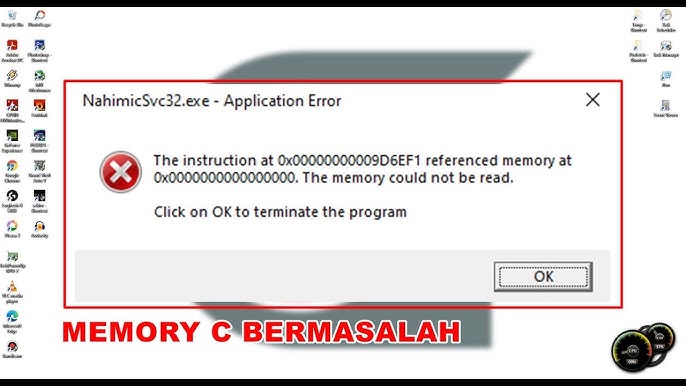 Fix “Instruction at Referenced Memory Could Not Be Read” Errors