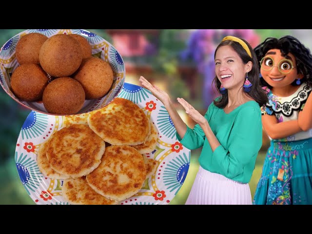 PROBANDO COMIDA COLOMBIANA DE ENCANTO DE DISNEY (AREPAS CON QUESO Y BUÑUELOS) - La Cooquette