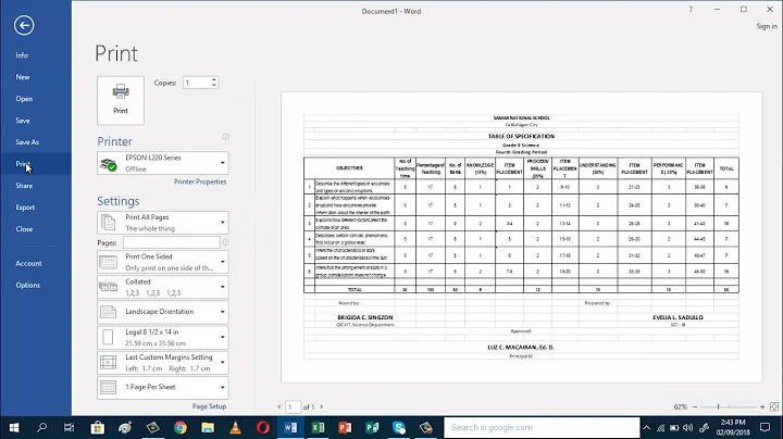 How to copy and paste table from excel to word 2016