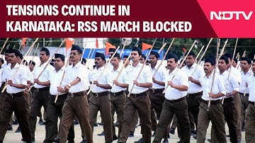 RSS Rally | Karnataka Row Escalates As RSS March Blocked, BJP Dares Ban